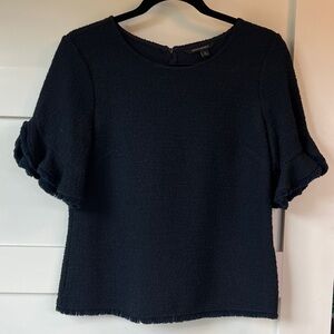 Banana Republic Navy Textured Blouse